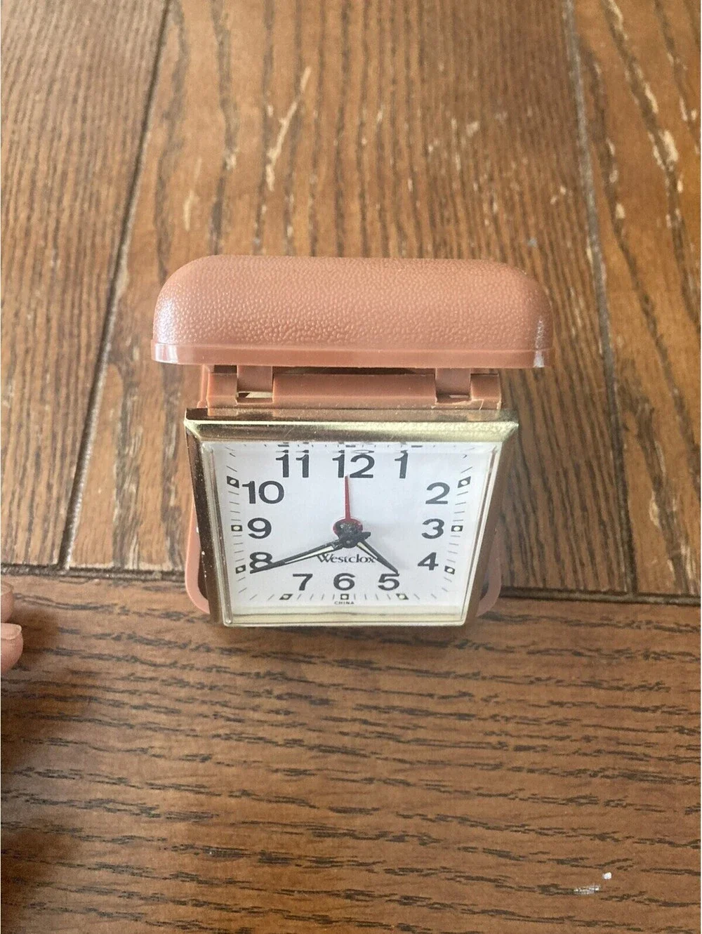 Vintage 1960'S Wesclox Travel Alarm Clock Key Wound Compact Plastic Case Works